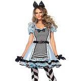 LEG AVENUE 85533 Hypnotic Alice, carnavalskostuum dames, S, blauw en zwart, S (EUR 34-36)