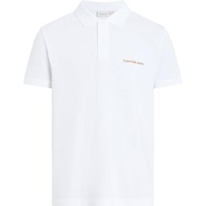 CK JEANS Polo Monologo J30J325664 pour homme, blanc (Bright White), M, Blanc (blanc éclatant), M