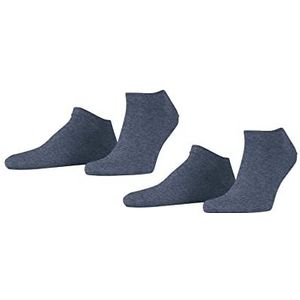 ESPRIT Heren Basic Uni 2-pack ademende sokken biologisch duurzaam katoen lage sokken versterkt duurzaam zachte platte teennaad multipack pak van 2 paar, Blauw (Light Denim 6660)