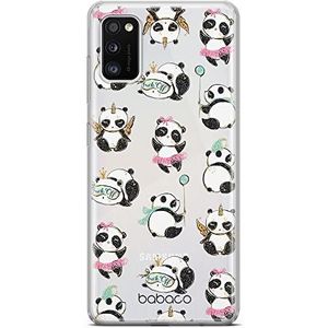 ERT GROUP Origineel en gelicentieerd Babaco beschermhoes voor Samsung A41 hoes Panda 008 perfect aangepast aan de vorm van de mobiele telefoon, gedeeltelijk transparant