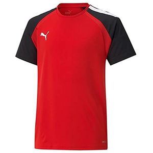 PUMA Team Pacer T-shirt voor jongens, Rood/Zwart/Wit