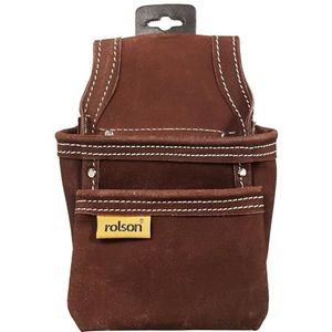 Rolson 68150 nageltas van leer met dubbele zak