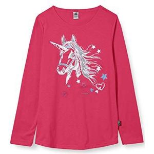Trigema shirt met lange mouwen meisjes, fuchsia, 116, Fuchsia