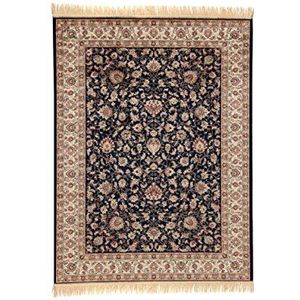 Viva Tappeti Farshian Hereke tapijt, viscose, 190 x 140 cm, donkerblauw