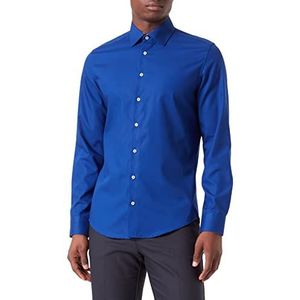 Seidensticker Shirt met lange mouwen slim fit T-shirt voor heren, Blauw