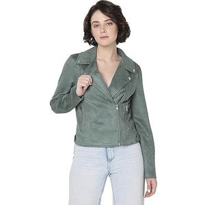 VERO MODA Vmjose Aw23 Noos Korte damesjas van imitatiesuède, Bos Groen