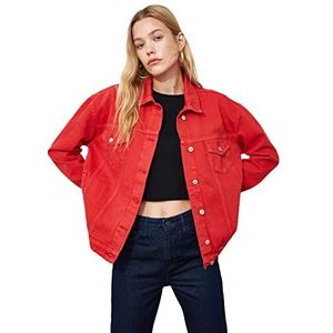 Trendyol Jacket Basic Tile Brick Denim jas voor dames, Brick