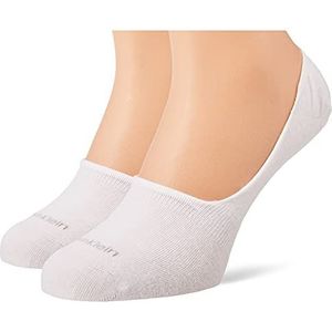 Calvin Klein Calvin Klein Cotton No Show Socks voor heren, set van 2, Wit.