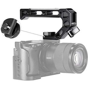 UURig R008 Bovenste handgreep voor DSLR-camera/spiegelreflexcamera met ARRI-gat voor Sony A6400 6300 camerakooi met 4 microfoonopzetstukken, 15 mm OTAN