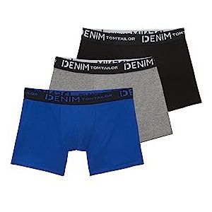 TOM TAILOR denim hipster boxershorts voor heren in triple pack met stretch, 14531 - Shiny Royal Blue