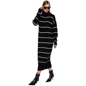 Trendyol Robe en tricot oversize Shift pour femme, Noir, M