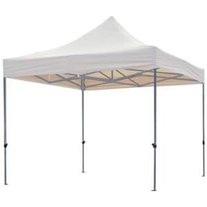 PEREL - GZB5PRO 166272 professioneel tuinpaviljoen, 3 m x 3 m, wit