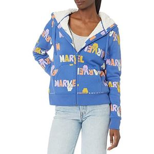Amazon Essentials Disney | Marvel | Star Wars | Princess Sherpa gevoerde fleece hoodie voor dames, Marvel Multi Peace, M