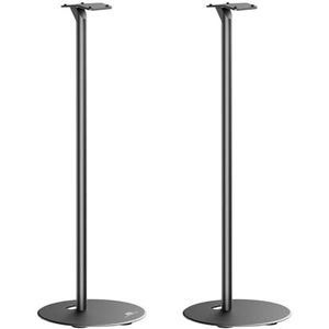 Maclean MC-995 Set van 2 vloerhouders compatibel met Sonos ERA 300, hoogte 714 mm, elegant design met geïntegreerd kabelmanagement, stabiele constructie voor optimaal geluid in thuisbioscoop, zwart