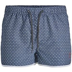 JACK & JONES Jpstcuba Jjswim Monogram Zwemshorts voor heren, Blazer marineblauw