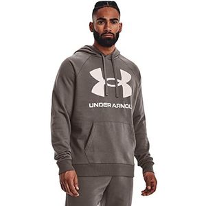 Under Armour Tech 2.0 T-shirt voor heren, ademend, sneldrogend, korte mouwen (Silt Brown Light Heather/Black), XL, (176) Verse klei/witte onyx