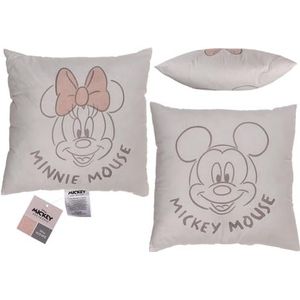 Out of the blue Disney, Minnie en Mickey sierkussen 40 x 40 cm, overtrek 100% katoen, vulling: 100% polyester