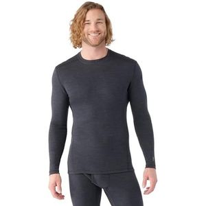 Smartwool Merino 250 Baselayer Crew Boxed Thermal Tops voor heren, Houtskool Heather