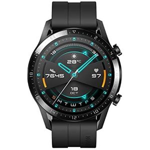 HUAWEI Watch GT 2 (46 mm) Smartwatch, 2 weken Batterijduur, geïntegreerde GPS, 15 sportmodi, Real-time Hartslag-Tracker, Bluetooth-oproepen, Sport Zwart