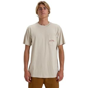 BILLABONG Stacked Arch Pkt T-shirt voor heren (1 stuk), Bleach Sand