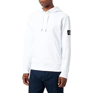 Calvin Klein Jeans Badge Hoodie, Herentrui, Wit