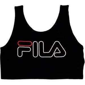 FILA Sabona Cropped T-shirt voor meisjes, zwart.