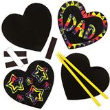 Baker Ross Magnetische kras decoraties in hartvorm (10 stuks) - knutselen voor Valentijnsdag en Moederdag