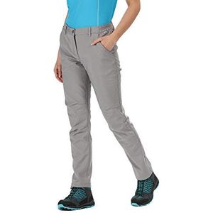 Regatta Highton Stretchbroek met UV-bescherming 40 en meerdere zakken, voor dames, Seal Grey, maat S (fabrikantmaat: 12)