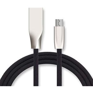Fast Charge micro-USB-kabel voor Wiko Y60 smartphone Android oplader 1 m aansluiting snelladen (zwart)
