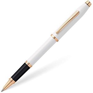 CROSS Century II Pearlescent White Lacquer rollerball pen met roze-gouden toon accenten