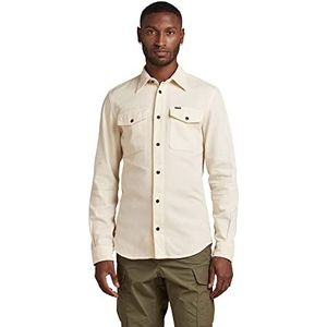 G-STAR RAW Marine Slim Overhemden Heren (1 stuk), Beige (Ecru Gd D20165-7647-c487)