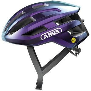 ABUS PowerDome MIPS Racefietshelm, lichte fietshelm met intelligent ventilatiesysteem en schokbescherming, Made in Italy, voor dames en heren, paars, M