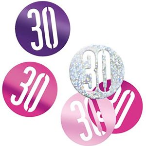 Unique Party confetti, 83852, roze/zilver