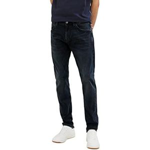 TOM TAILOR Troy 10170 Slim Jeans voor heren, denim blauw zwart 36W / 32L, 10170 Denim Blauw Zwart