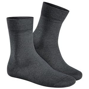 Hudson 8 paar herensokken, Relax Cotton sokken, zonder elastische draden, effen, Grijs