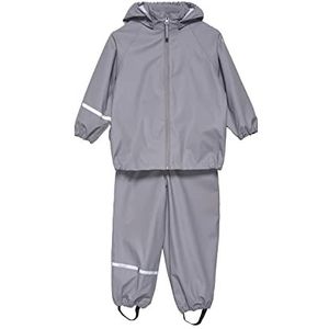 Celavi Basic Rainwear Set Recycle PU Rain Jacket, Gull, 120 cm, uniseks, kinderen, Blauw