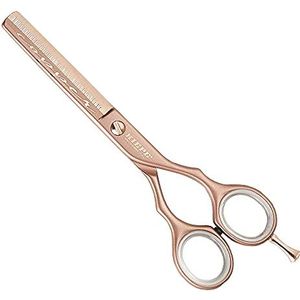 Professionele haarschaar voor het lichter maken van het haar van Luxury Copper met half lemmet 5,5 inch - 100% grenen Made in Italy