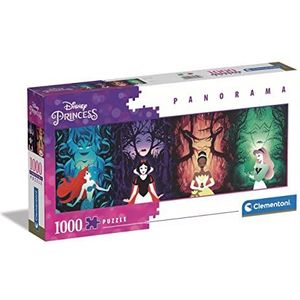 Clementoni - Disney Princess Panorama Princess-1000 stukjes voor volwassenen, panoramapuzzel, gemaakt in Italië, meerkleurig 39722