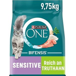 PURINA ONE Bifensis Droogvoer voor katten, delicaat, rijk aan kalkoen en rijst, 9,75 kg