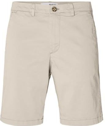 SELETED HOMME Slhslim-Miles Flex Noos Chino shorts voor heren, grijs, M, grijs.
