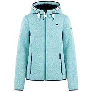 SCHMUDDELWEDDA Veste polaire tricotée pour femme, Turquoise mélangé, XL