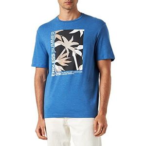 s.Oliver Homme T-shirt à manches courtes, Bleu-(376),S