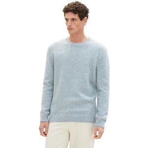 TOM TAILOR Pull pour homme, 34186 - Mint Grey White Twotone, XXL