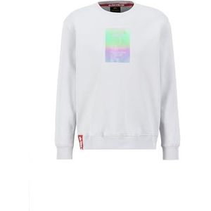 ALPHA INDUSTRIES Sweat-shirt pour homme Rainbow Refl. Label Stylish Sweater, Pastel Grey, L