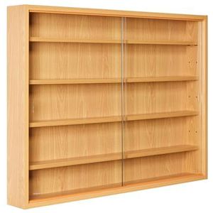 Inter Link - Wandvitrine - Beuken - MDF - 4 Planken - 5 Vakken