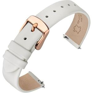 ANNEFIT Leren horlogeband voor dames en heren, snelsluiting, 12 mm, 13 mm, 14 mm, 16 mm, 18 mm, 20 mm, 22 mm, 16 mm, Leer, Geen edelsteen