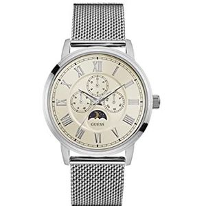 Guess Analoog horloge W0871G4, zilver, 43 mm, armband, zilver., armband