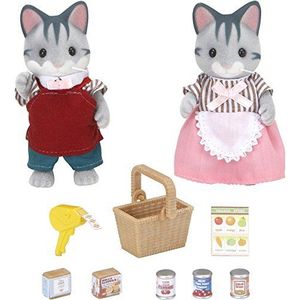 Sylvanian Families - Het dorp - De grijze katten - 5052 - Commerce - Mini poppen