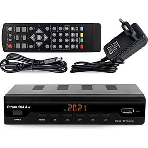 Stroom 504 A+ decoder DTT Full HD - DVB-T2 - compatibel met HEVC264 - (HDMI, Scart, USB, Digital Plus), zwart