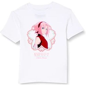 Naruto Shippuden Ginashits002 T-shirt voor meisjes (1 stuk), Wit